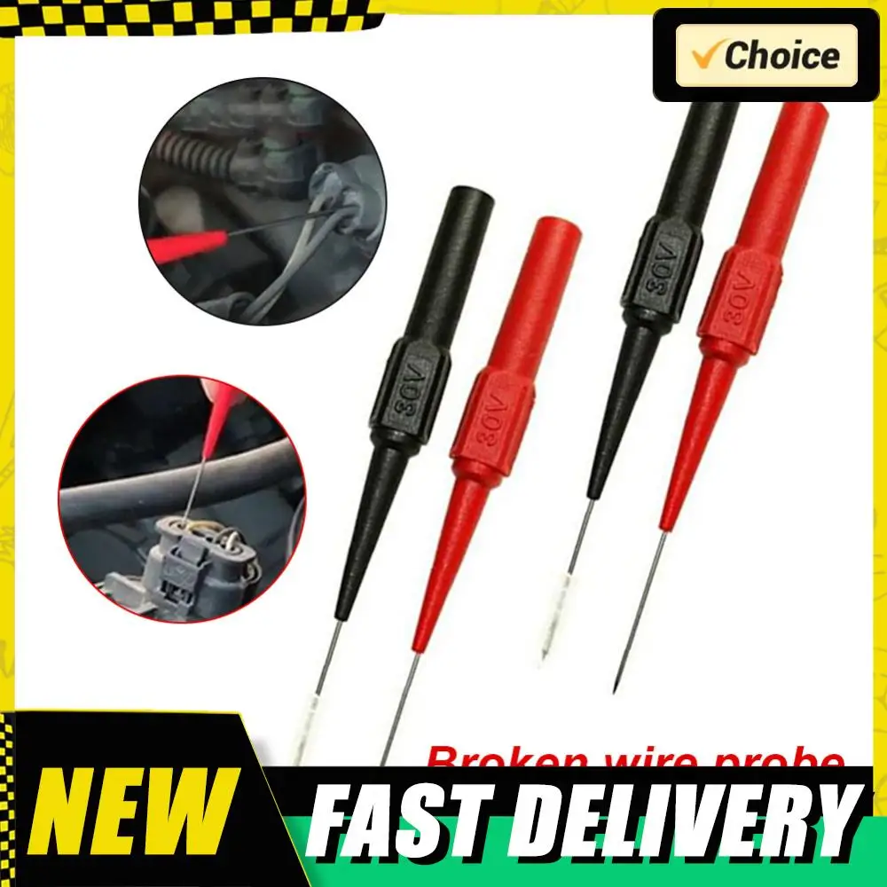 10 قطعة إبرة ثقب العزل غير المدمرة المتعدد اختبار مجسات جهاز قياس أحمر/أسود 30 فولت أداة السيارة ل الموز التوصيل