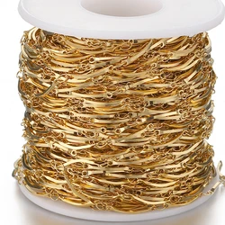 1Meter Stainless Steel Stick Chains for Jewelry Making Bracelet Necklace Gold Chain Anklet Accessories Components DIY No Fade