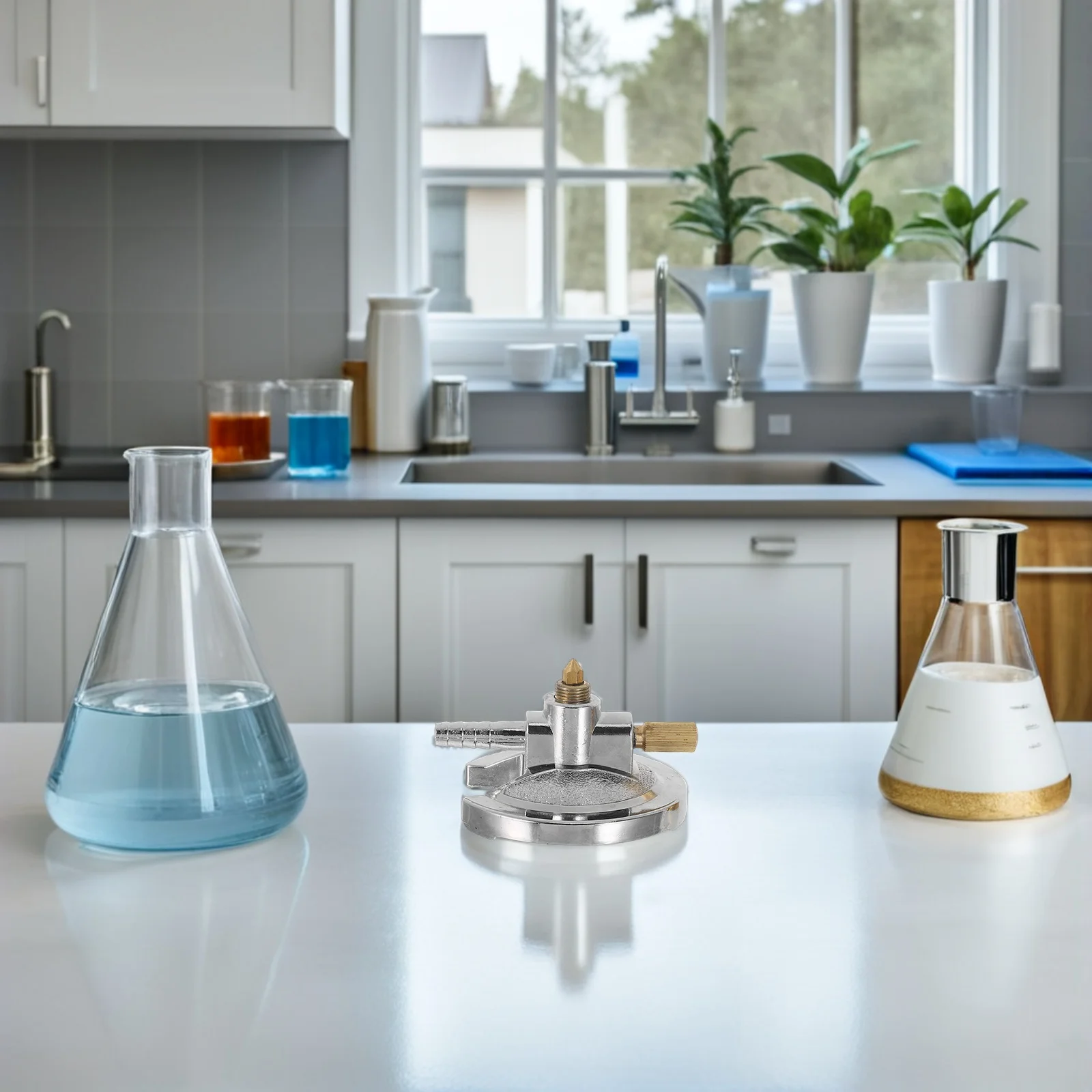 Лабораторный нагревательный стабилизатор пламени, горелка, 200 мл, игольчатый клапан из нержавеющей стали, точная регулировка, безопасный, прочный, взрывозащищенный