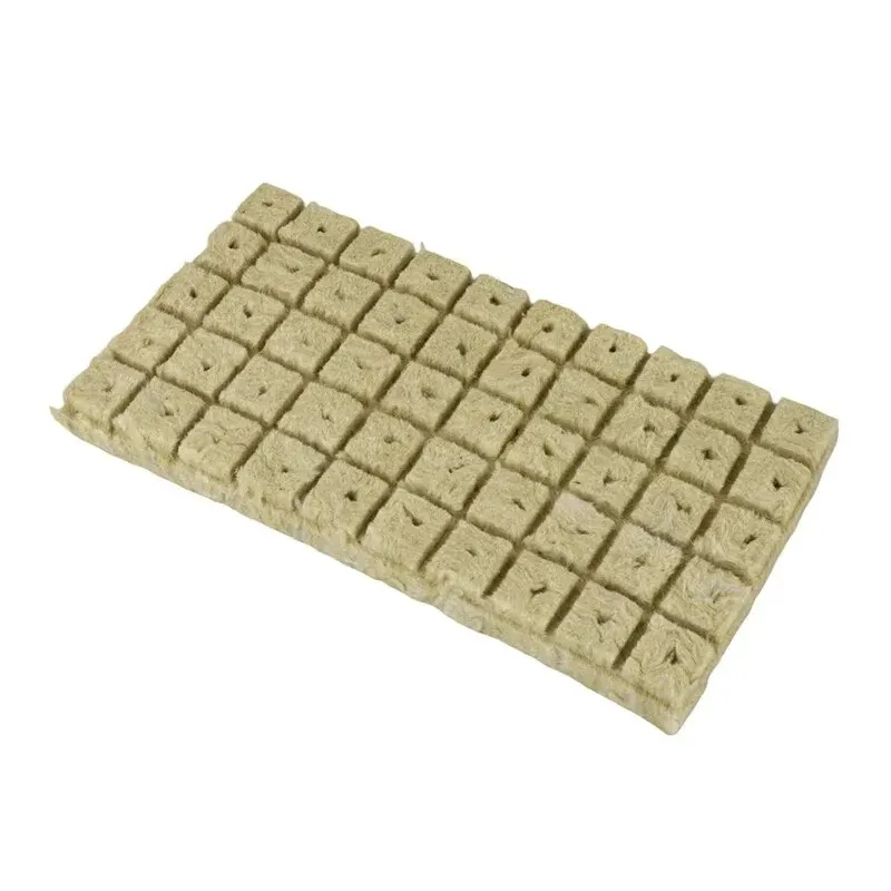 50pcs 25x25x25mm Stonewool Hydroponic Grow Media Cubes Plant Cubes Soilless Substrate Seeded Rock Wool Plug Seedling Block