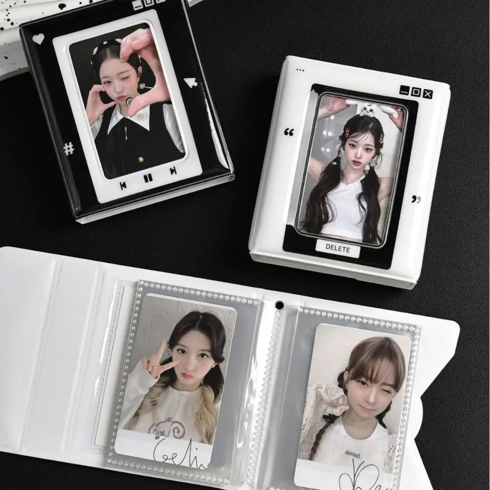 

PVC Polaroid Photo Album New 3 Inch Creative Cards Album Black and White Portable Envelope Card Bag Idol Photo