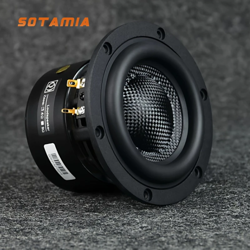 

SOTAMIA 1PCS 4 Inch Speaker Pure Subwoofer Glass Fiber Braided Basin Fever Home Speaker Low Frequency Unit Bluetooth Sound Boxes