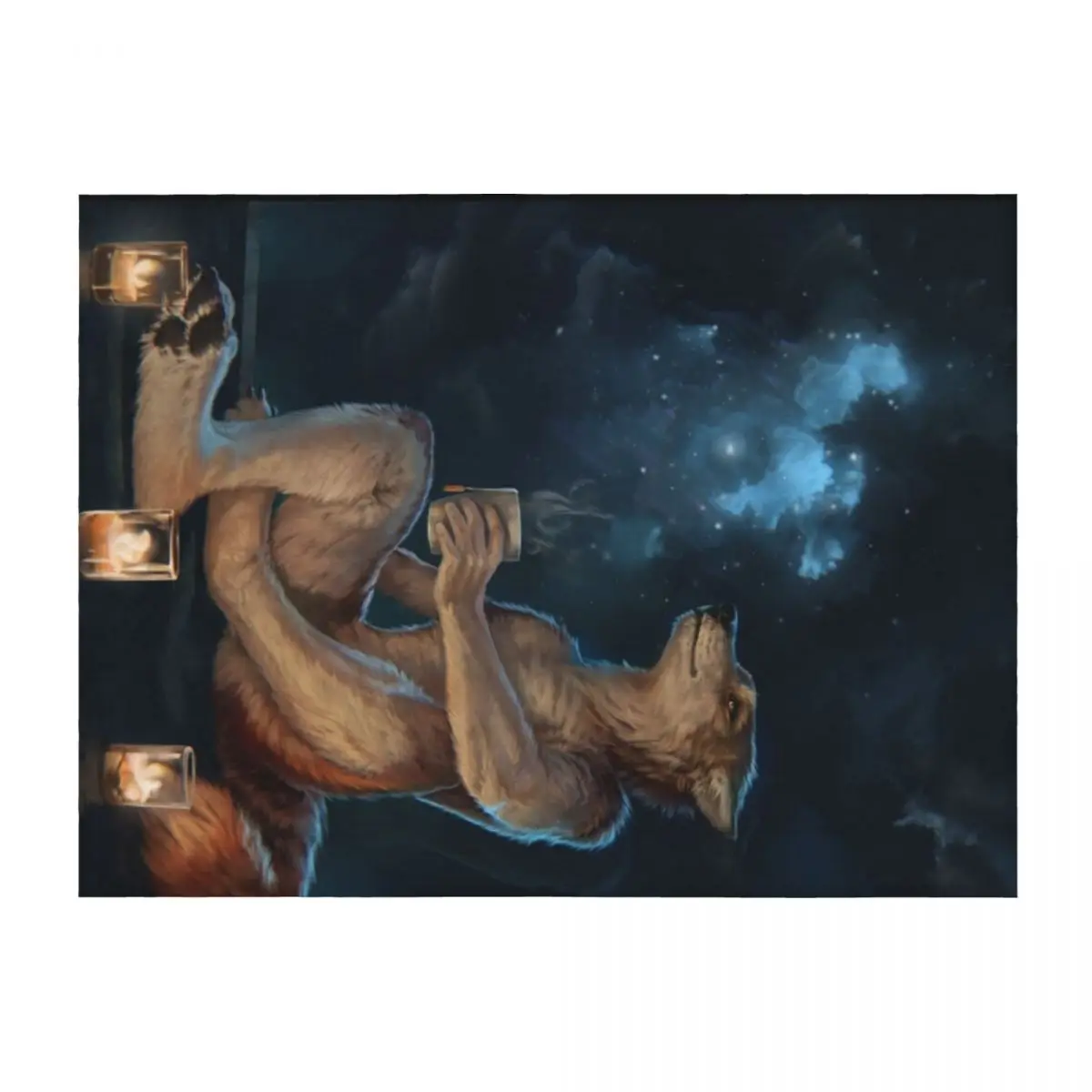 

Night tea Throw Blanket blankets and throws manga Picnic Decorative Sofas Blankets