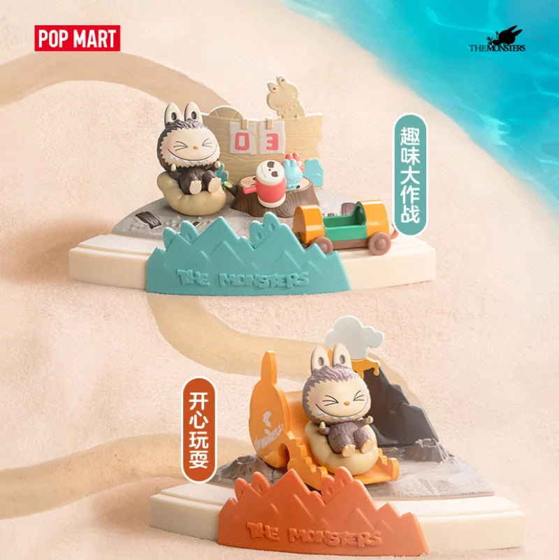 Popmart Labubu die Monster spielen Spiele zusammen Serie Szene Blind Box Rate Tasche Mystery Box Spielzeug Puppe Anime Figur Ornamente