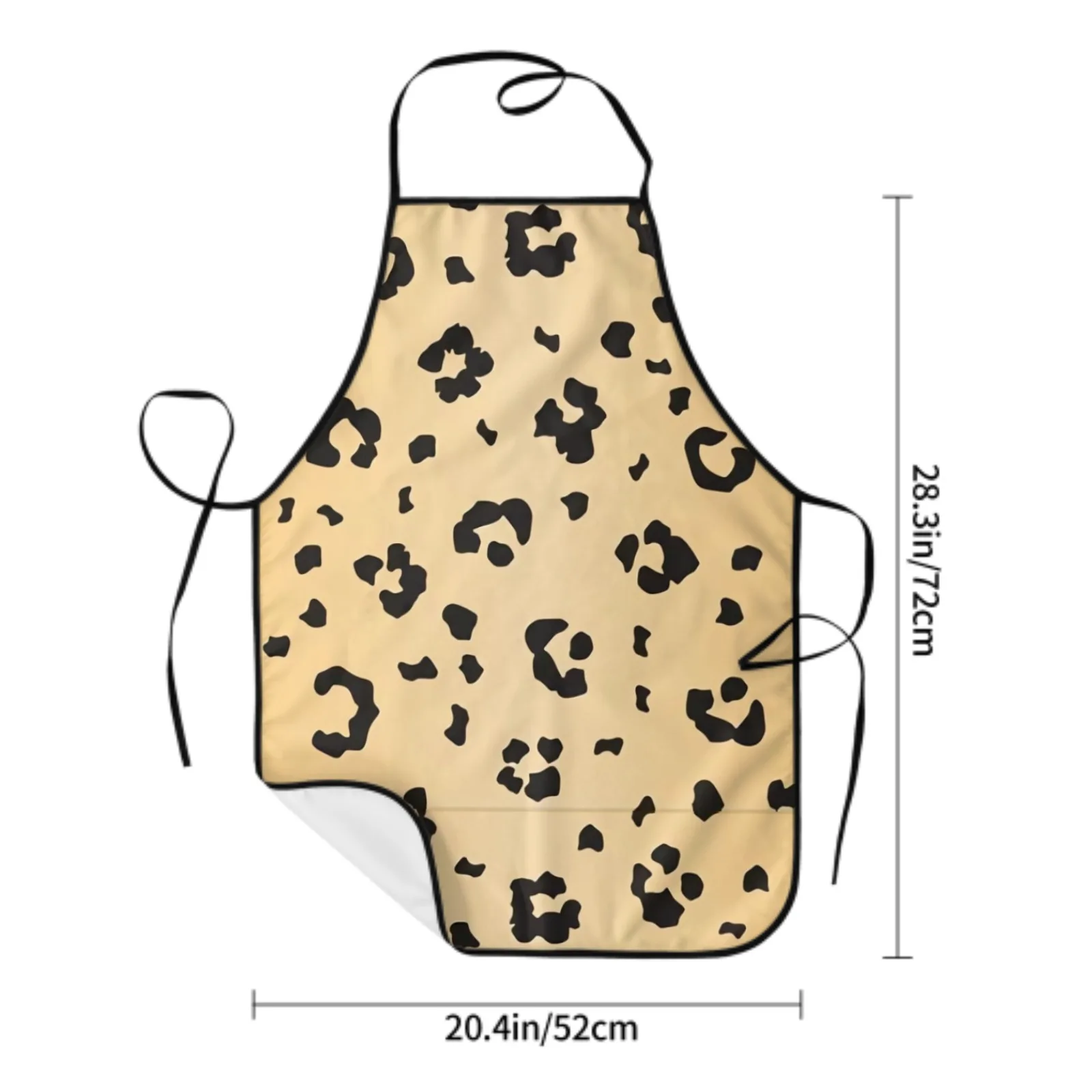 Blue And Black Polyester locking hem Apron Home Cooking Baking Kitchen Colorful Apron Black Cheetah Leopard Cheetah Leopard