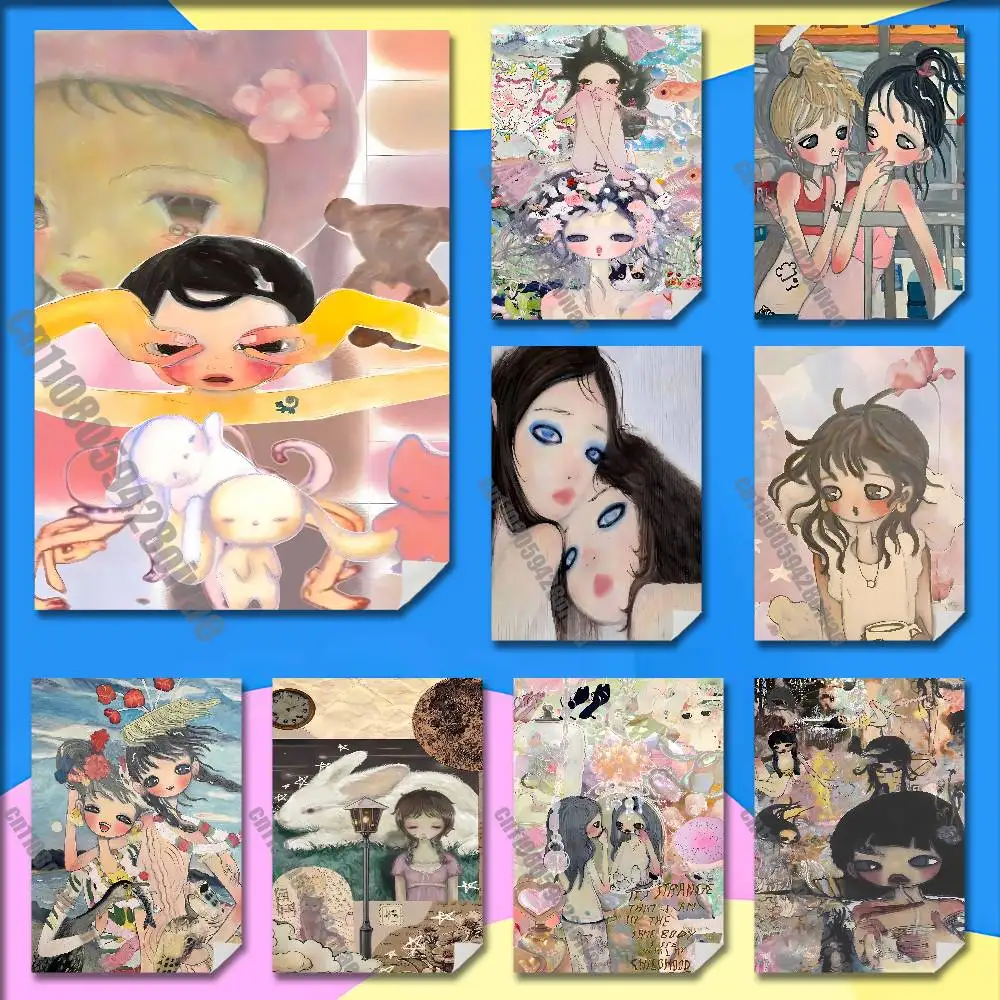 

A-Aya Takano Japanese Girl Poster Sticker For Home Decoration 10x15cm Self-adhesive Souvenirs Playbill Cover