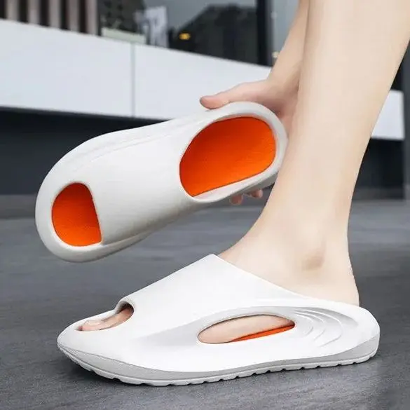 Koreaanse Pantoffels Zomer Buitenkleding Anti-Slip Stampende Shit Gevoel Super Zachte Heren Sandaal Dweil Thuis Trendy Een Woord Dweil