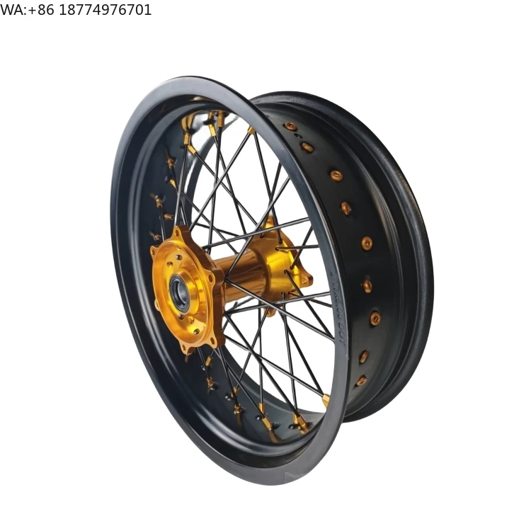 

7116 Aluminum Alloy Supermoto Wheel Motorcycle Parts 17 Supermoto Front Wheels With Hub Fit SXF EXC CRF CR-R YZ YZF KX KXF