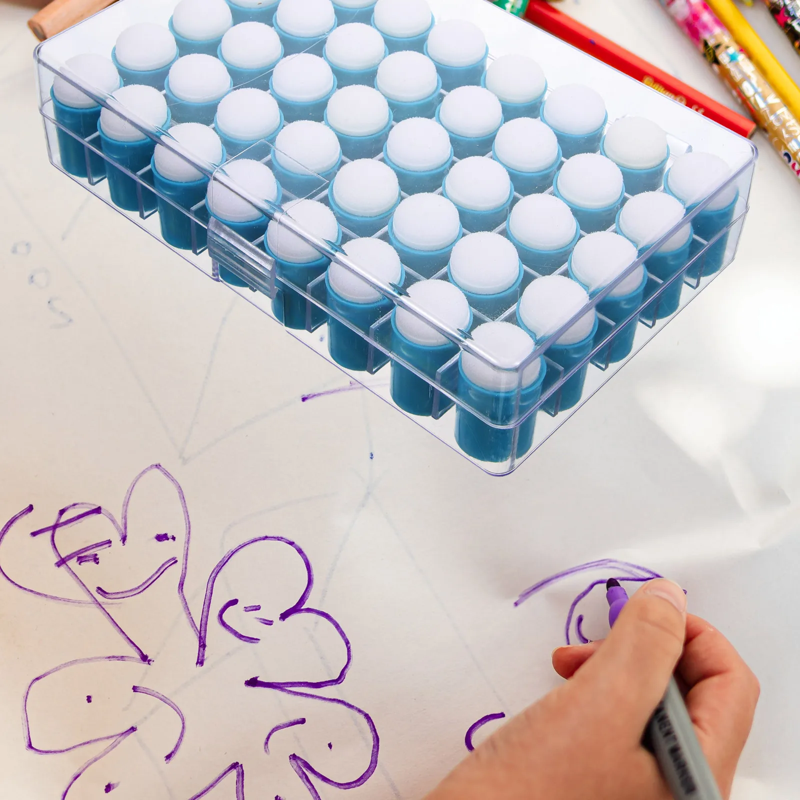 

40Pcs Finger Sponge Daubers Painting Tools DIY Crafts Stenciling Stamping Ink Blending Set Finger Sponge Daubers