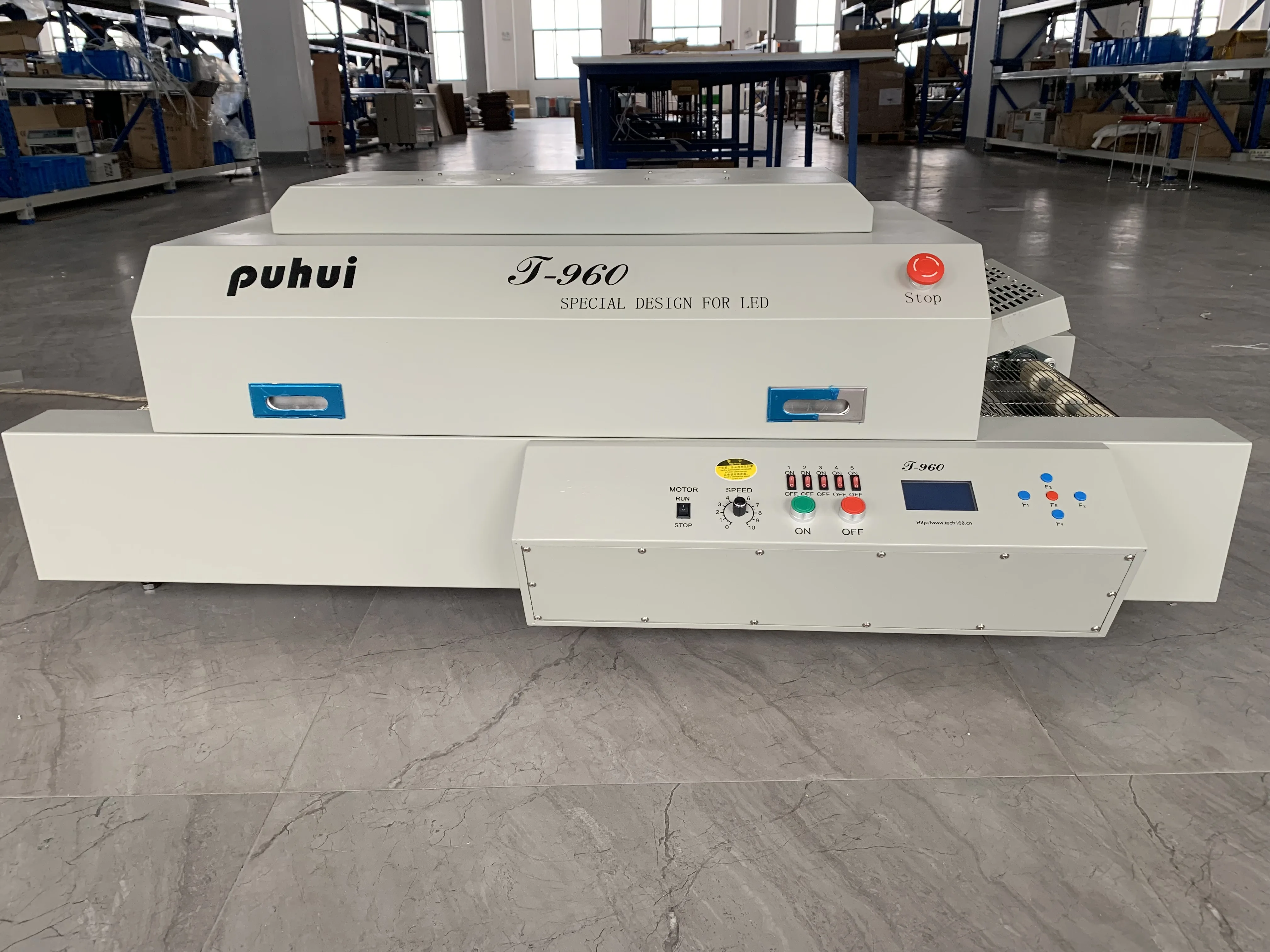 

Gold Seller SMT Assembly Line 5 Heating Zone Reflow Oven Puhui T-960 and Hot air Furnace for PCB LED Precise Soldering