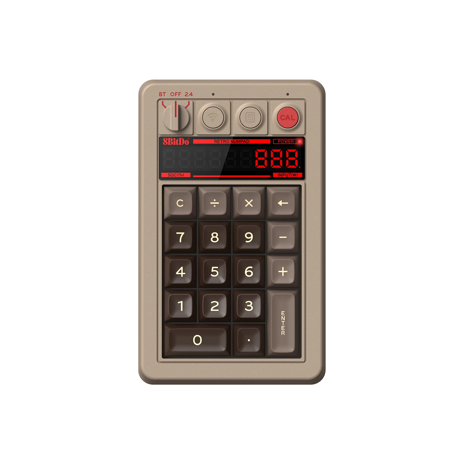8BitDo Retro 18 Mechanisch Numpad - Jade, Bluetooth/2.4G/Bedraad Numpad Calculator Modus 18 Toetsen, Game Accessoires voor PC Android