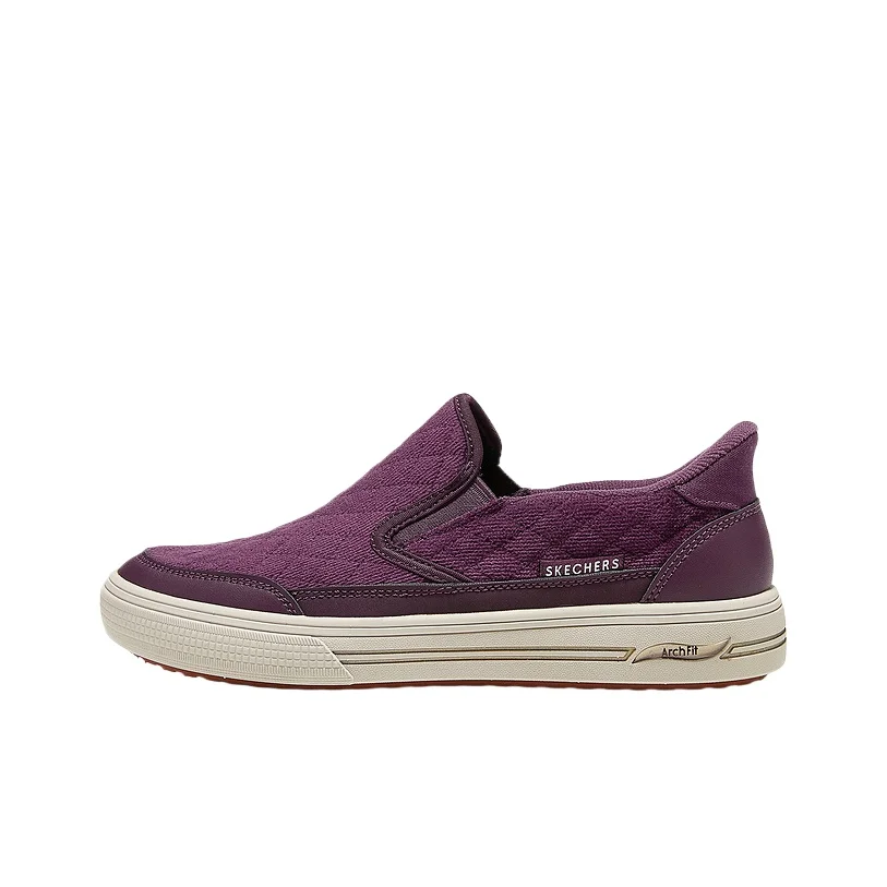 Skechers Street Walking Shoes Women's Low Top Brown 190218-WINE