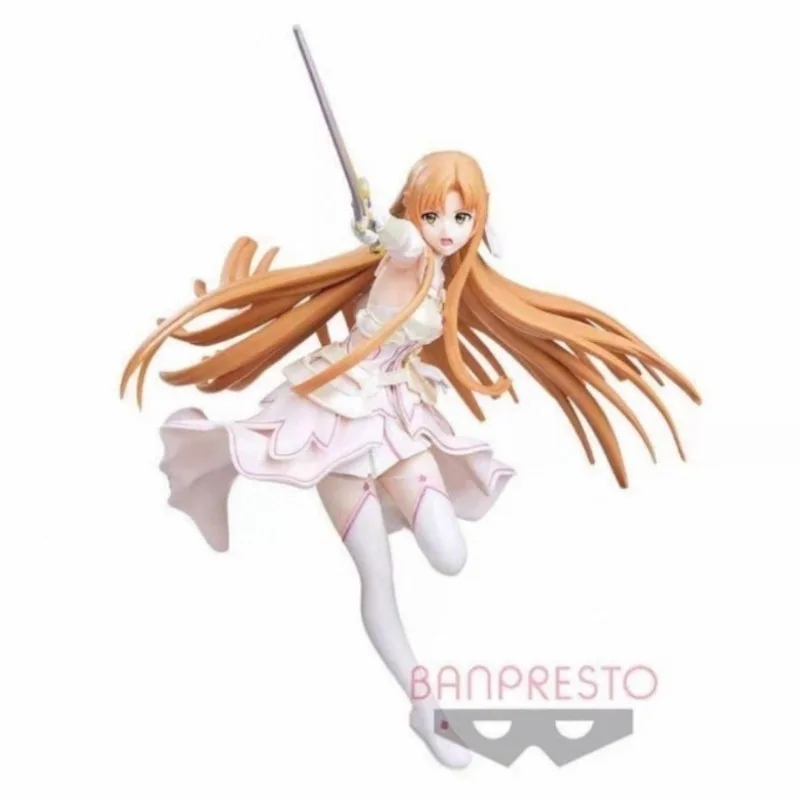 En Stock Figure modèle poupée Bandai Original Banpresto épée Art en ligne Asuna Yuuki Action flambant neuf en boîte personnages d'anime Garage