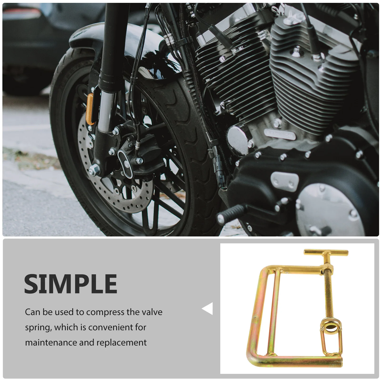 

Valve Spring Pliers Motorcycle Repair Tool Retainer Compressor Engine Removal Small Engines-Compatible Metal Material Durable