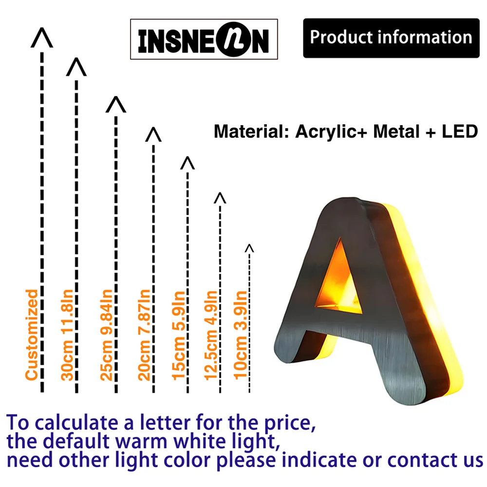 Panneau lumineux LED en métal personnalisé avec Logo mural, lettres lumineuses pour magasin d'entreprise en plein air, décoration de signalisation acrylique 3D d'affaires