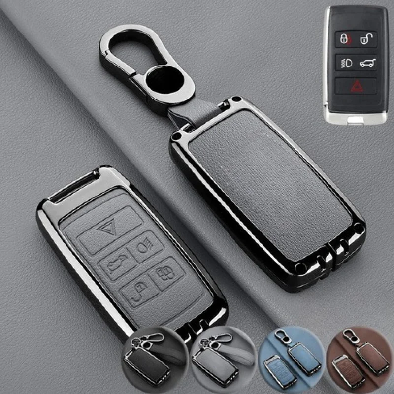

A+ Zinc Alloy Leather Car Key Case Cover For Land Rover Range Rover Discovery Velar