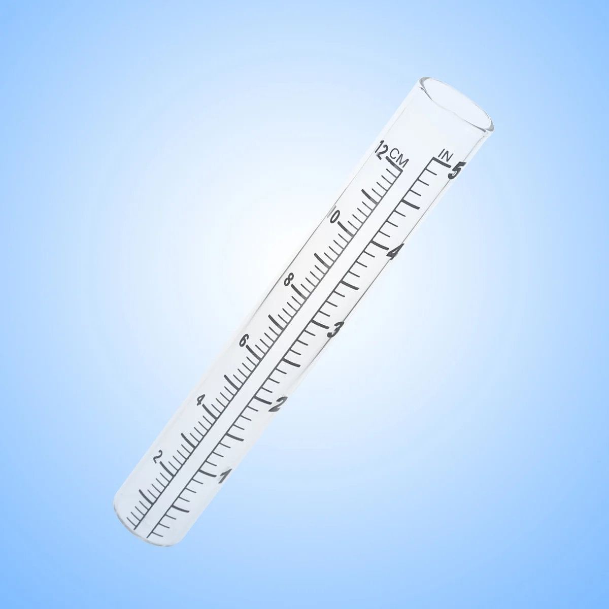

Flat Bottom Glass Test Tube Rain Gauge 12Cm Scale Rainfall Measurement Outdoor Gardening Meteorology Test Tube