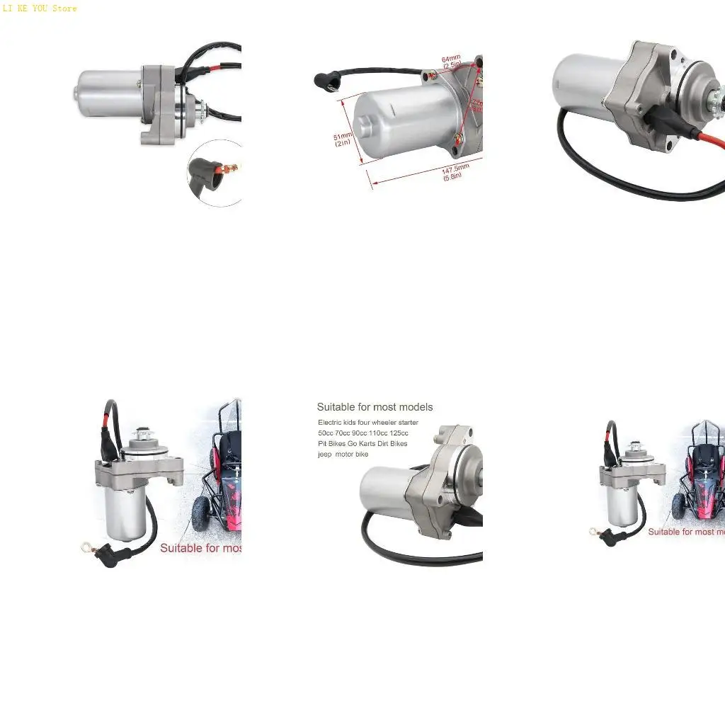 W3JE Profissional 3 Parafuso Montagem Do Motor Arranque para 125cc 110cc 100cc 90cc 70cc 50cc Quad Starter Acessório Do Motor