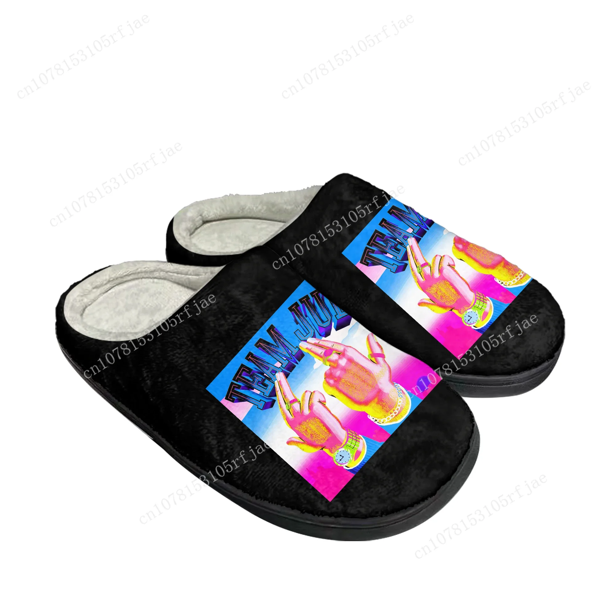 

Popular Rapper JuL Home Cotton Slippers Mens Womens Teenager Fashion Plush Bedroom Casual Keep Warm Shoes Tailor Made Slipper