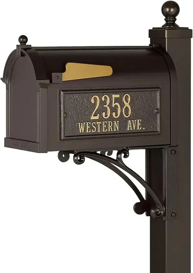 French Bronze Deluxe Mailbox Package, Whitehall Products