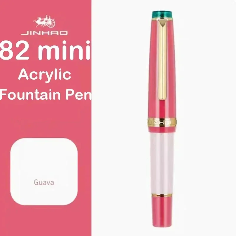 Jinhao 82 Mini Fountain Pen Acrylic Cute Pocket Pens for Students Calligraphy EF F Nibs Writing Ink Pens Office School Supplies