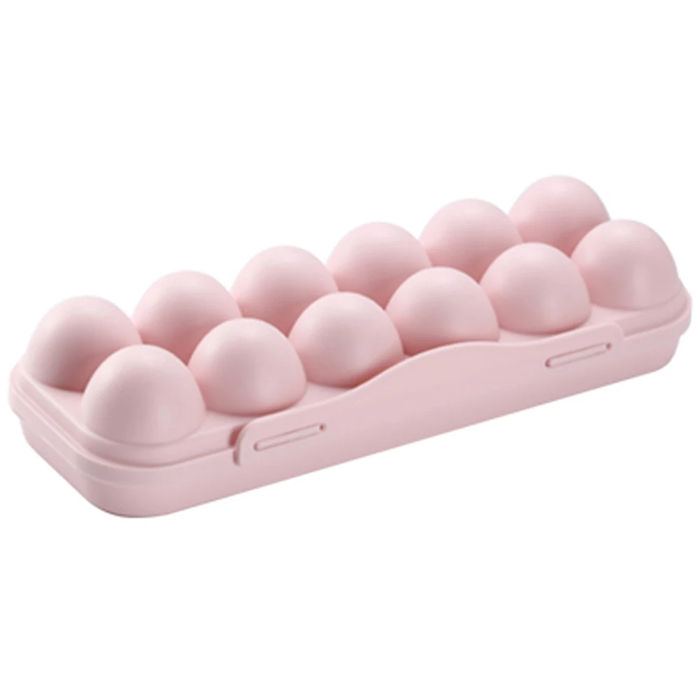 12 Grid Egg Holder Plastic Egg Protector Tray Portable Eggs Carrier Container Case for Refrigerator Camping Picnic Hiking Travel