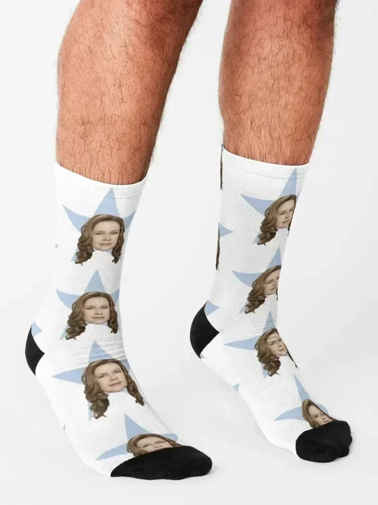 جوارب Pam's Mug Star Socks لكرة القدم مضادة للانزلاق على شكل زهور فضفاضة للرجال من علامة تجارية فاخرة للسيدات #3