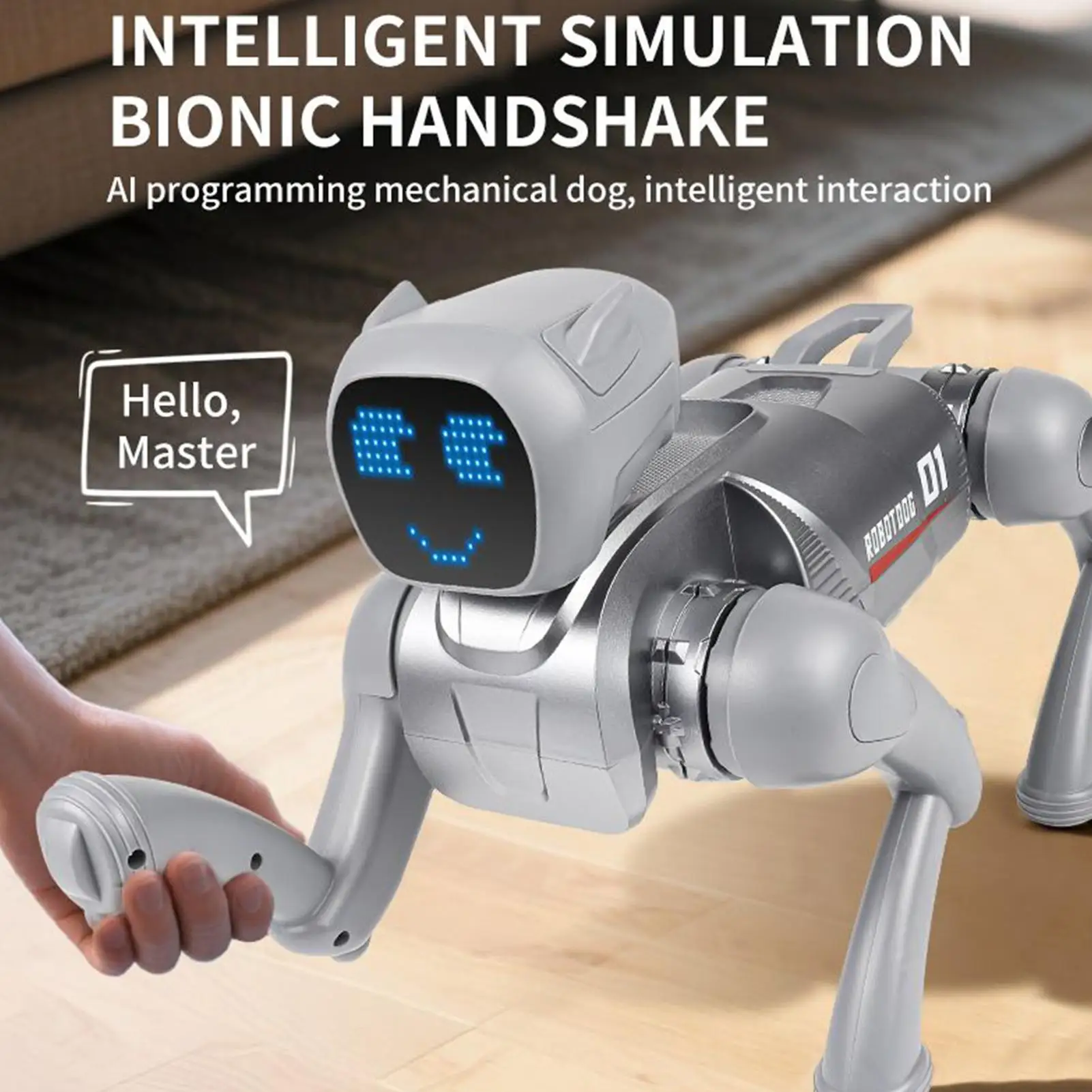 Perro Robot inteligente con Control de voz interactivo, juguetes educativos, perros robóticos para caminar, mascotas para niños y niñas, viaje en casa