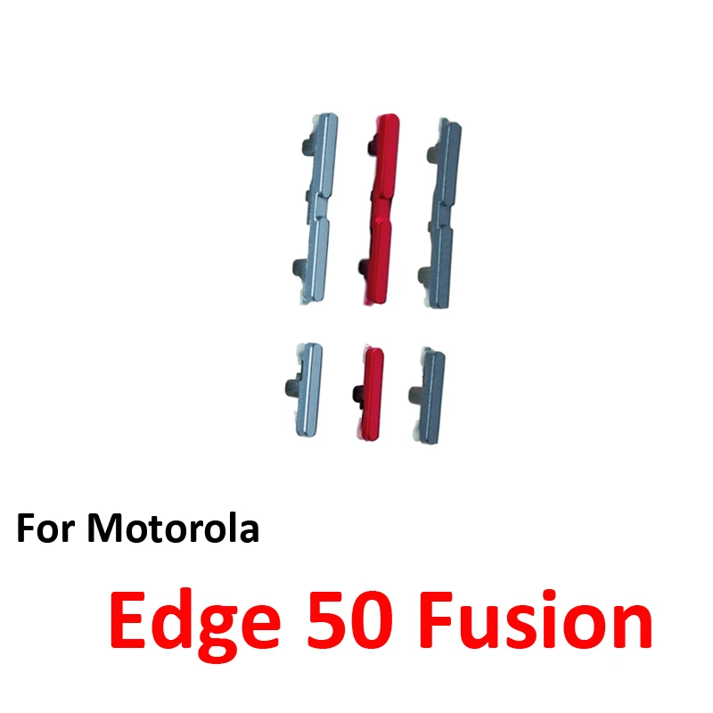 Phone Power Volume Button For Motorola Moto Edge 50 Fusion New On Off Up Down Key Internal Flex Cable Repair Parts Blue image 4