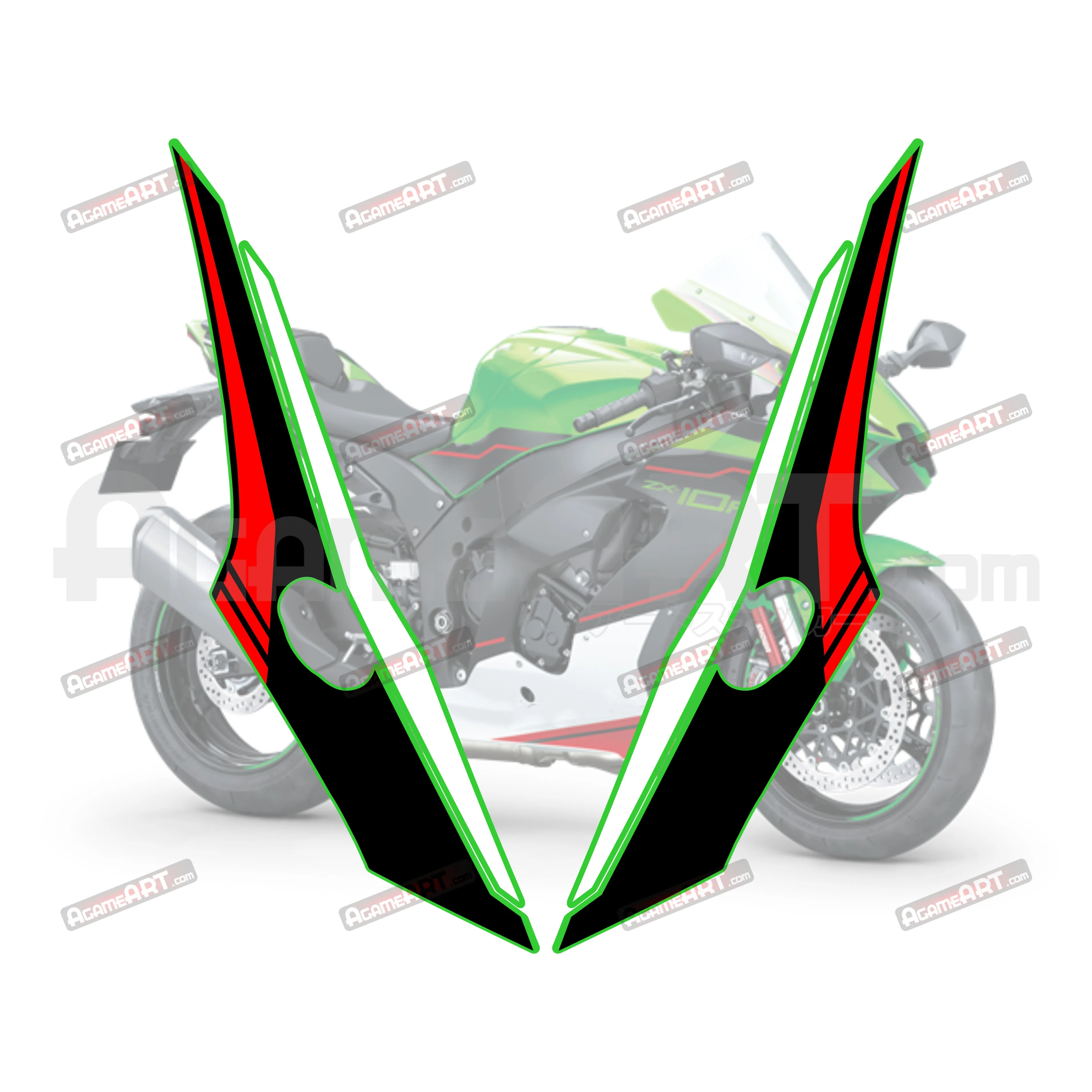 For KAWASAKI ZX-10R KRT Motorcycle Whole car stickers reflective decorative stickers fairing stickers