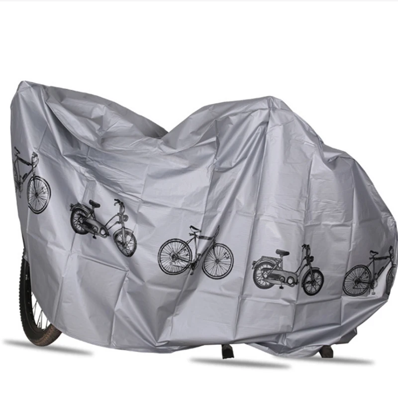 Waterproof Bike Cover Polyester Protects Against Sun Rain Dust Grey Black 180g 200*100 CM Electric Vehicle Bike Accessories