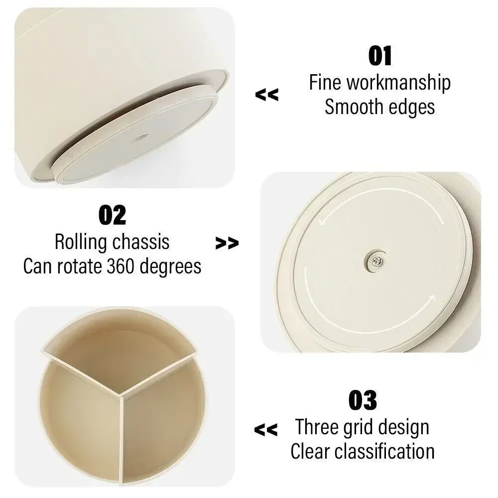360 Rotating Large Capacity Rotating Pen Holder Desk Pencil Storage Box Organizer Makeup Brush School Office Stationery Supplies image 5