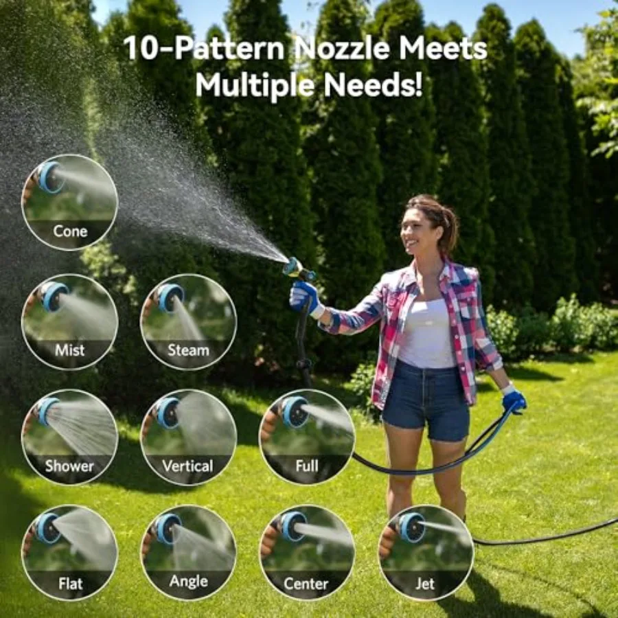 بكرة خرطوم حديقة قابلة للسحب شديدة التحمل 100 قدم × 1/2 مثبتة على الحائط مع قفل بطول قابل للتعديل نظام الترجيع التلقائي 180 قطب br