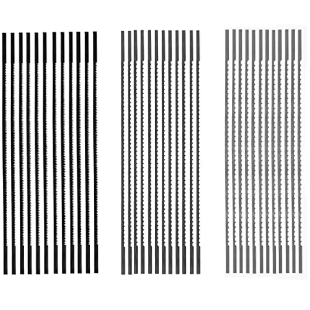 As Shown Scroll Saw Blades High Carbon Steel Jigsaw Blades Tool Flat-end Blades Precision-ground Flat-head Design