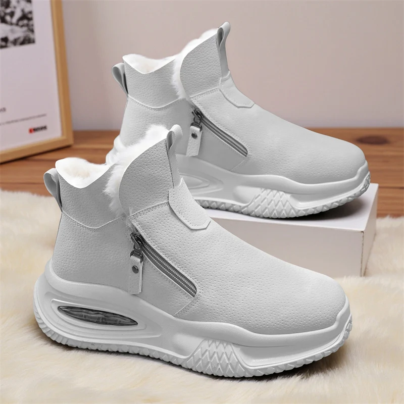 الرجال الشتاء الأحذية الباردة برهان حذاء من الجلد 2024 الرجال الشتاء عالية الجودة الدافئة عالية أعلى أحذية قطنية في الهواء الطلق سميكة سوليد الثلوج الأحذية #3