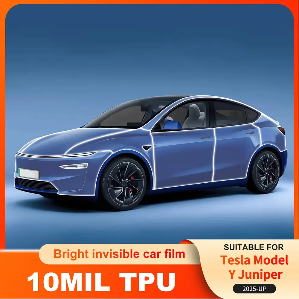 

Transparent TPU Paint Protection Film For Tesla Model Y Juniper 2025 2026 Car Body Clear Gloss Wrap Scratch Resistant Car Cover