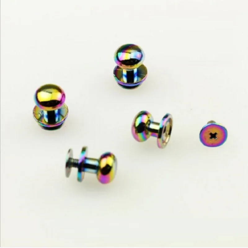 

10pcs/50pcs Luggage Handbag Hardware Accessories 9mm Seven Colors Zinc Alloy Pacifier Monk Head Belt Screws Rivets