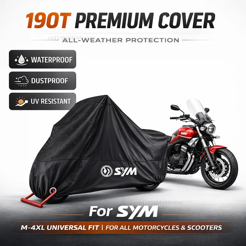 

For SYM JP150 GR125 fiddle 3 FNX150 maxsym 400i 600i 190T Scooter Cover Waterproof Dustproof UV Protection All Season