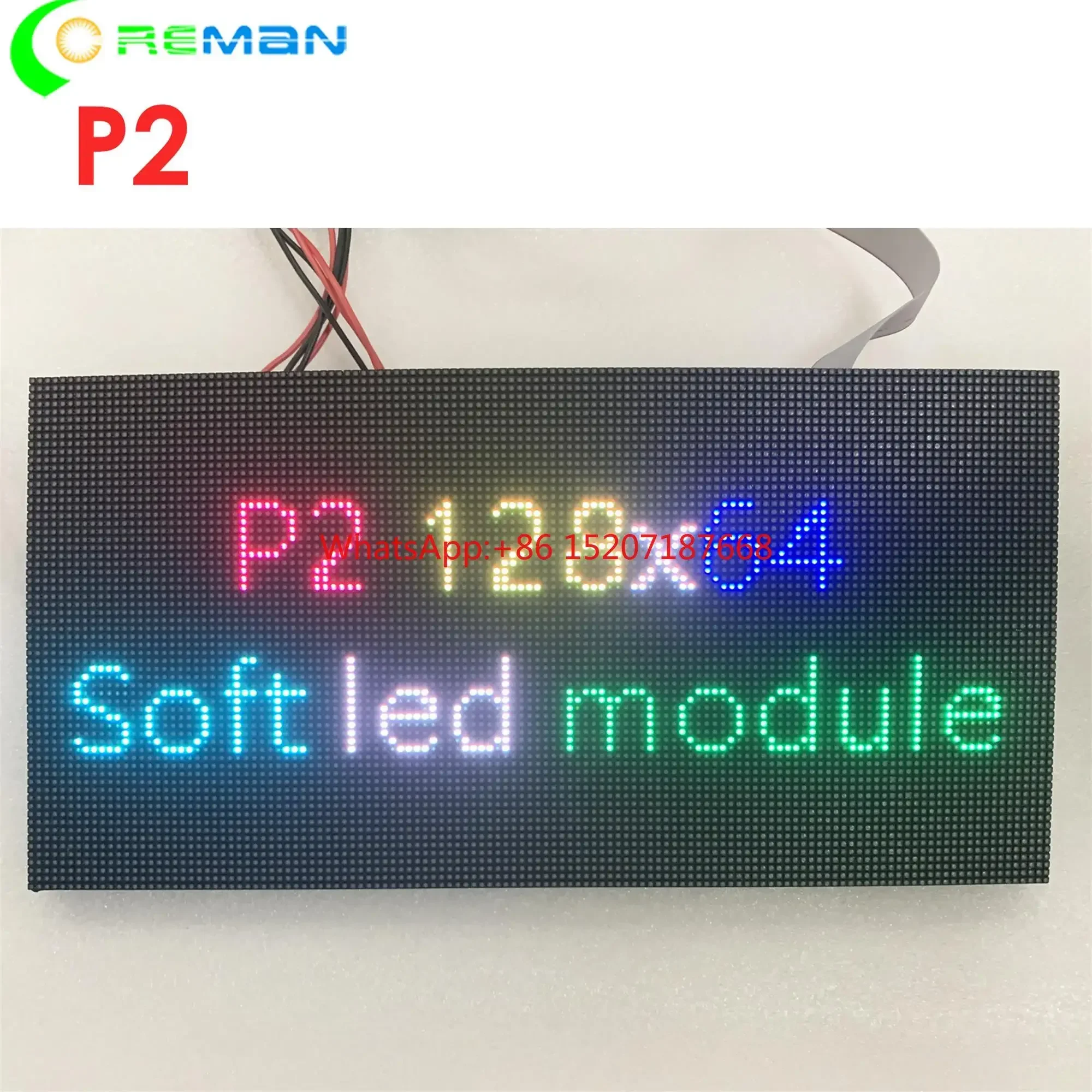 Creative Shape LED Screen Flexible Module p2 128x64  FM6363 SM16380 DP3265  PW IC rgb Módulo LED p2 128x256mm