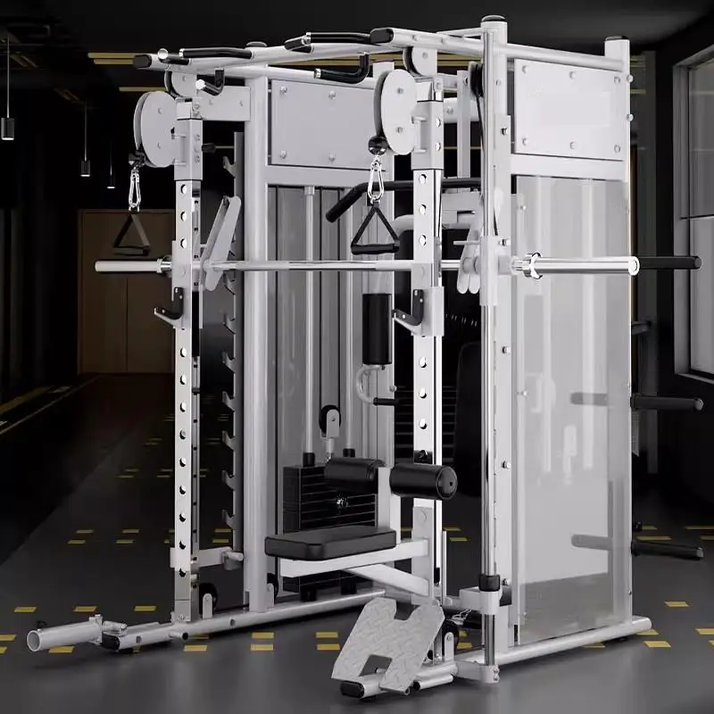 آلة تدريب شاملة متعددة الوظائف سميث رف مقاعد البدلاء الصحافة رف القرفصاء أجهزة لياقة بدنية آلة الكل في واحد #3