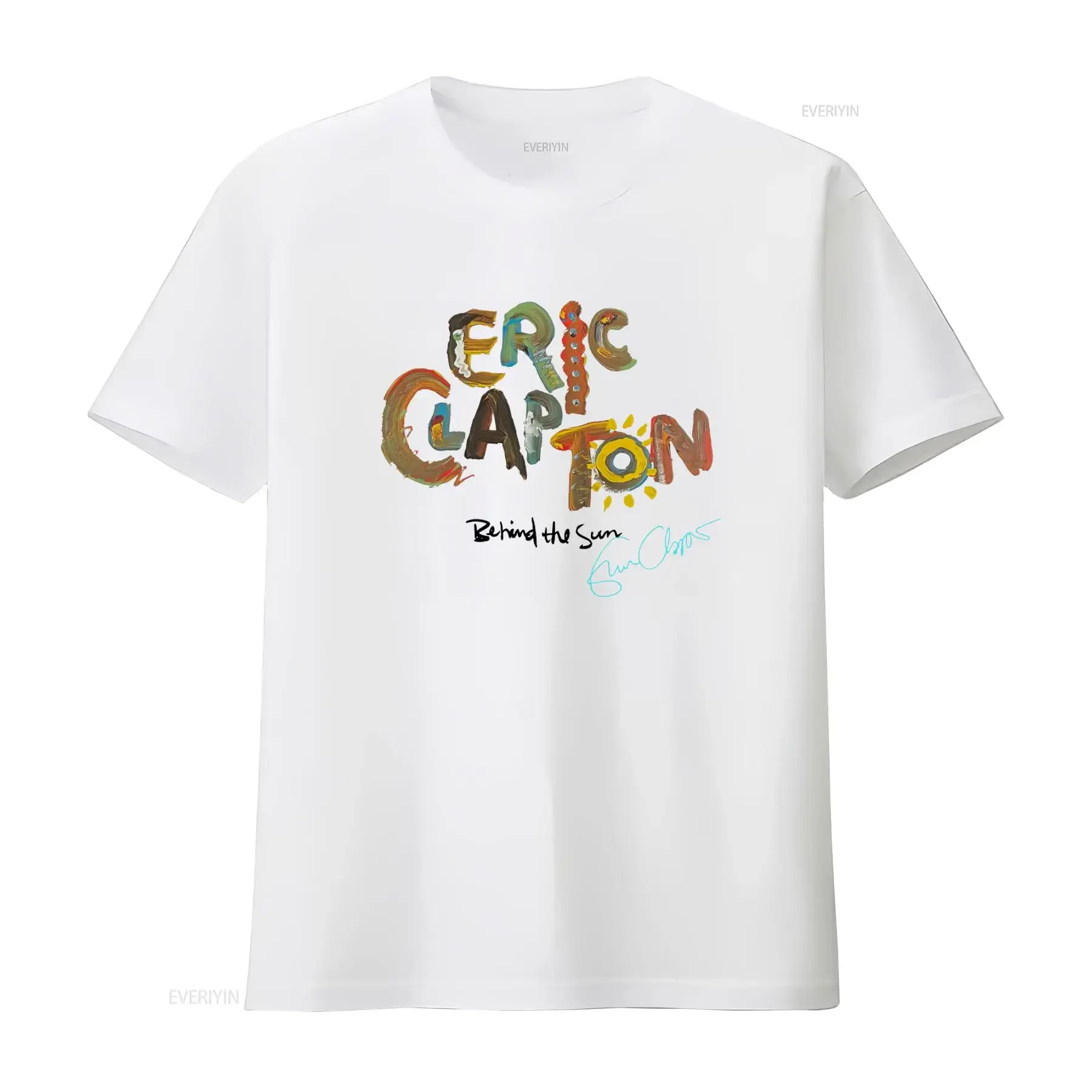 Eric Clapton Signature Behind The Sun T Shirt for Available in All Sizes S 5XL vintage Washed Stylish Unisex Versatile Casual