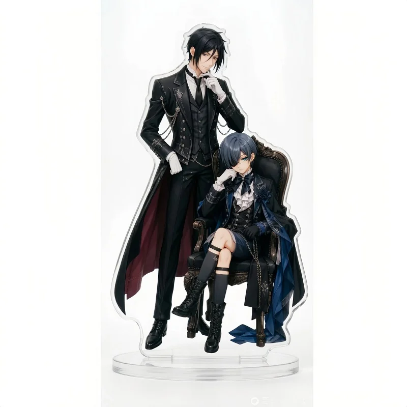 Anime Peripherals Black Butler Sebastian Michaelis Acrylic Stand Figure Desk Ornament Keyring Ciel Phantomhive Standing Figurine
