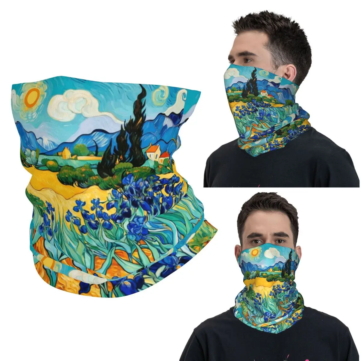 

Винсент Ван Гог Ирисы Арт Цветы Бандана Шеи Чехол Маска с принтом Шарф Многофункциональная Балаклава Для Мужчин Женщин Взрослых