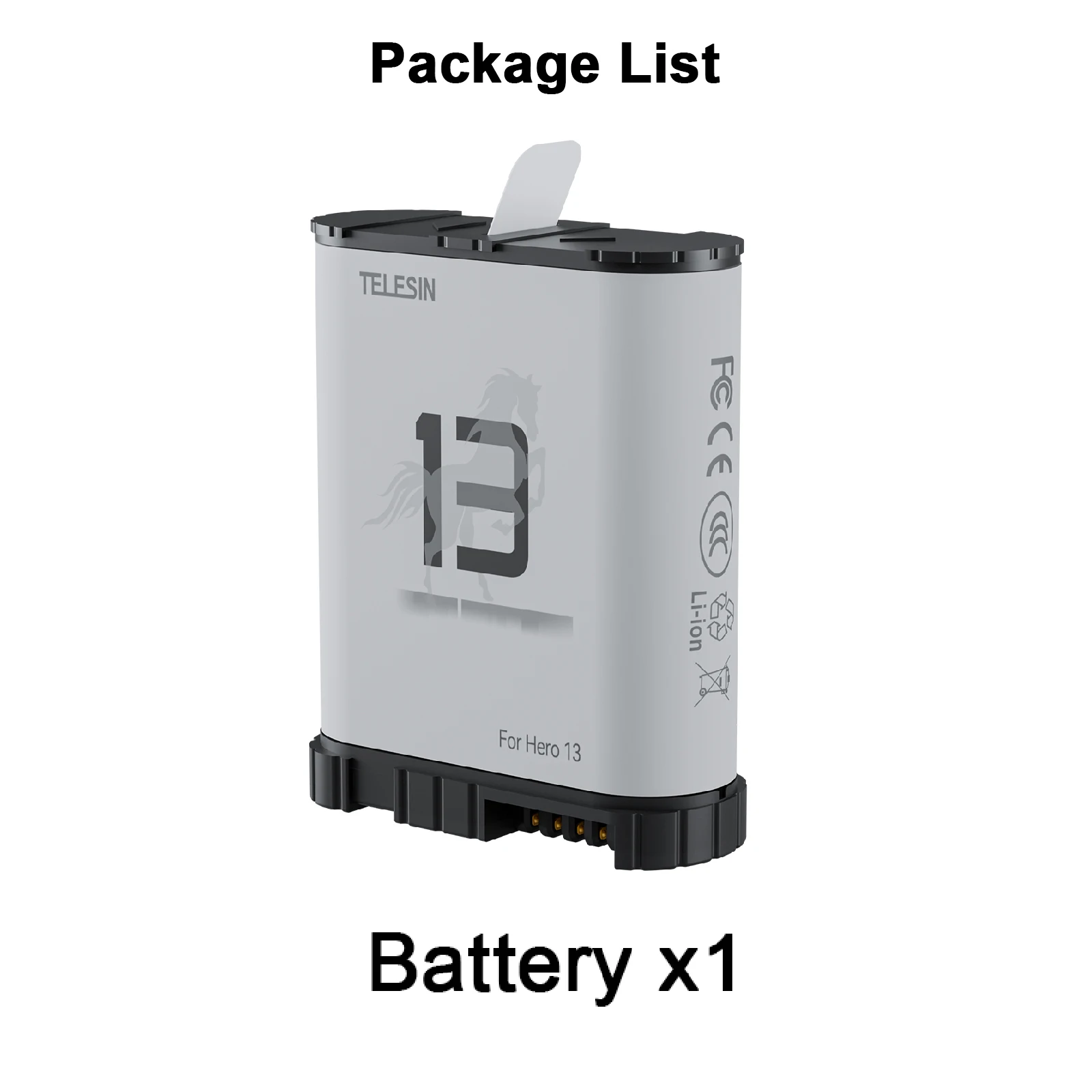 Telesin batterijlader box met 2 accu's voor GoPro Hero 13