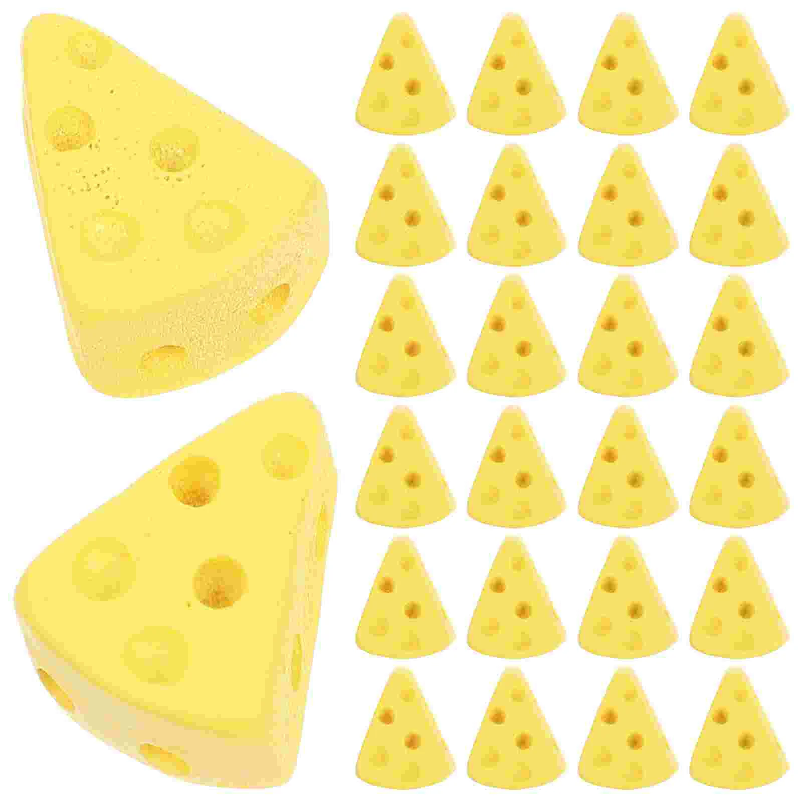 

50 Pcs Imitation Cheese Cheesecake Dessert Models Fake Photography Props Simulation Resin