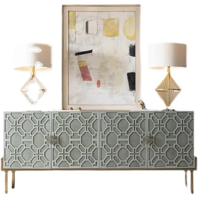 American retro dining side cabinet, living room, Nordic sundries storage cabinet, room decoration, locker, dining room, multi-