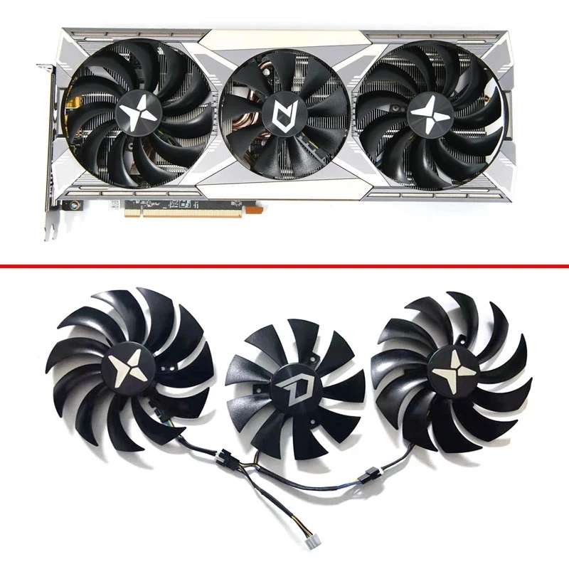 

DIY 3PCS GAA8S2U DC 12V 0.45A 4-Pin RX 5600 GPU Cooling Fan for Dylan Radeon RX5600 XT RX5700 8GB X-Series War Graphics