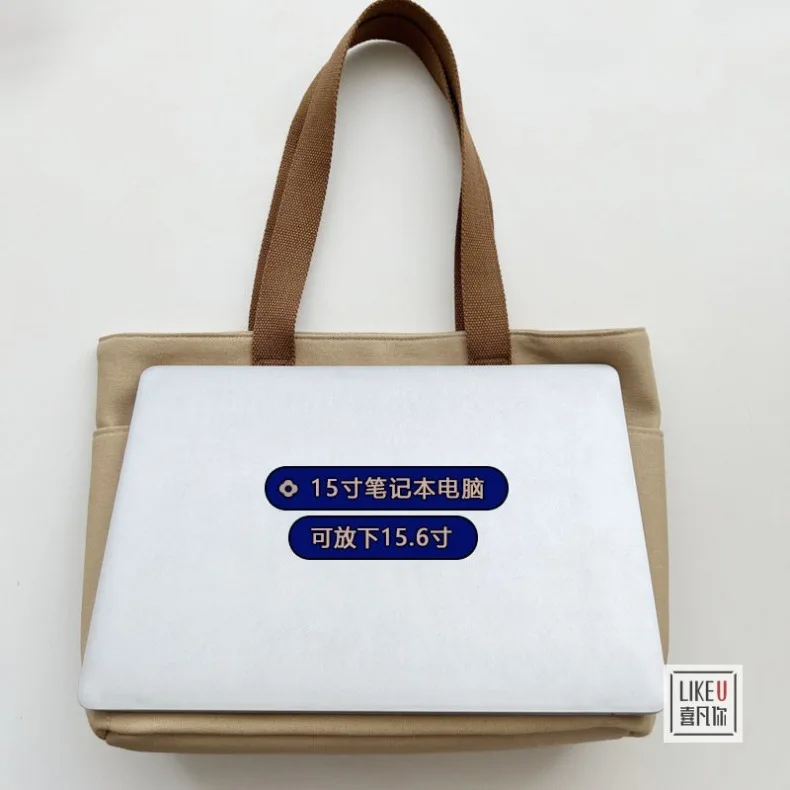 Designer Handbags Japanese Simple Canvas Bags For Women 2024 Summer Fashion Tote Shoulder Bag Collage Student Book/Laptop Bag