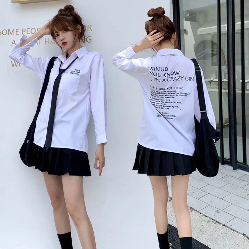 

Белая женская блузка с дизайнерским акцентом, новая модель 2020 года, с завязками, осенний топ с длинным рукавом, универсальный корейский стиль