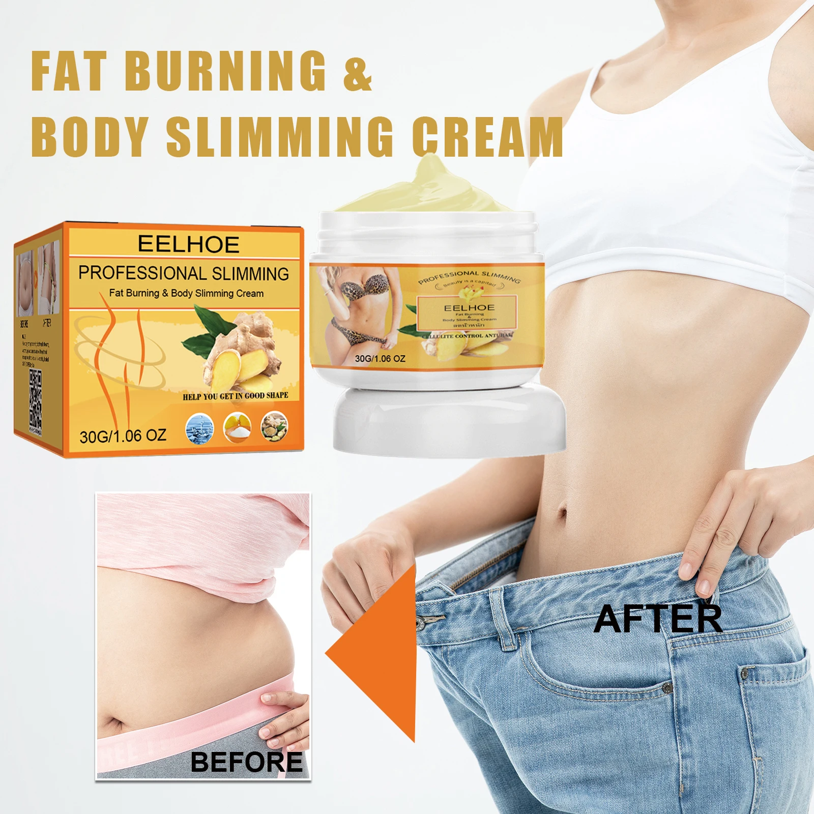 

EELHOE крем для похудения, скульптурный антицеллюлитный крем для всего тела, укрепляющий подтягивающий крем для живота, питательное масло для тела, массажный крем 30 г